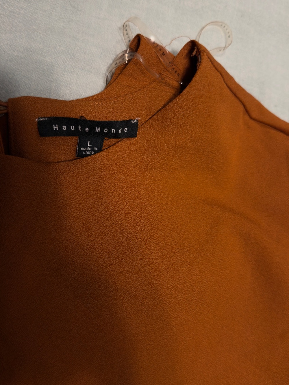 Market & Spruce Rust Orange Ruffle Sleeve Top - Picture 5 of 5